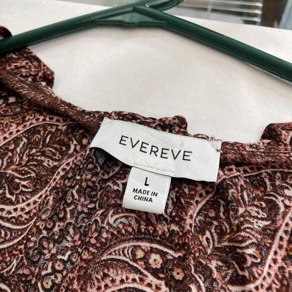 Evereve‎ Women's Adan Paisley Blouse Size L Boho Coquette Academia All Purpose - Picture 5 of 10